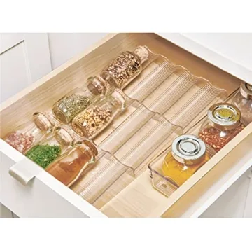 Clear iDesign Linus Spice Rack for Kitchen Organization