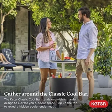 Keter Modern Cool Bar Patio Table with Hidden Cooler