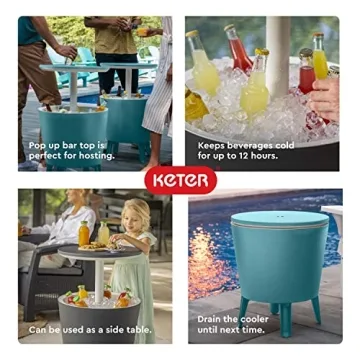Keter Modern Cool Bar Patio Table with Hidden Cooler