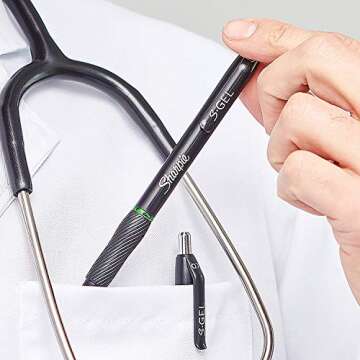 SHARPIE S-Gel Pens - 4 Count Blue Ink, Medium Point