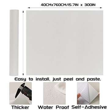 LOVADA Peel and Stick Wallpaper Rice White Silk Wall Paper - 15.7 x 300 Inch Self Adhesive Wallpaper Peel and Stick, Easy to Paste Wall Contact Paper for Stand Liner, Table and Door Makeover Decor