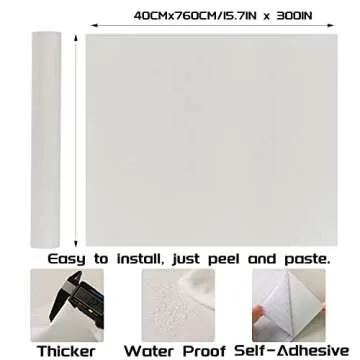 LOVADA Peel and Stick Wallpaper Rice White Silk Wall Paper - 15.7 x 300 Inch Self Adhesive Wallpaper...