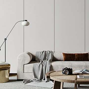 LOVADA Peel and Stick Wallpaper Rice White Silk Wall Paper - 15.7 x 300 Inch Self Adhesive Wallpaper Peel and Stick, Easy to Paste Wall Contact Paper for Stand Liner, Table and Door Makeover Decor