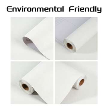 LOVADA Peel and Stick Wallpaper Rice White Silk Wall Paper - 15.7 x 300 Inch Self Adhesive Wallpaper Peel and Stick, Easy to Paste Wall Contact Paper for Stand Liner, Table and Door Makeover Decor