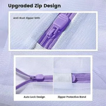 Set of 8 Mesh Laundry Bags Travel Storage Bag, Clothing Washing Bags for Laundry, Blouse, Bra, Hosiery, Stocking, Underwear, Lingerie Seamei