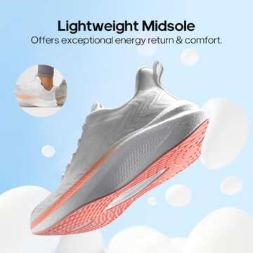 NORTIV 8 Women's Running Walking Tennis Shoes Comfortable Non-Slip FlyLife Breathable Athletic Worko...