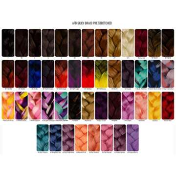 RastAfri Freed'm Silky Braid Pre-Stretched (Color #1) (Pack of 6)