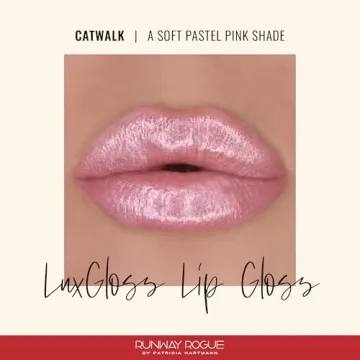 Runway Rogue LuxGloss Lip Gloss, High-Pigment Shimmery Soft Pastel-Pink Lip Gloss, ‘Catwalk’