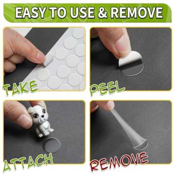 Piteno® 350Pcs Double Sided Adhesive Dots, 0.8" Clear Removable Sticky Adhesive Mounting Putty, Waterproof No Trace Dots Adhesive Putty for Poster Picture Festival Decoration Museum (20mm)