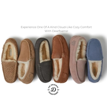 Dearfoams Women's Shearling Slippers for Year-Round Comfort