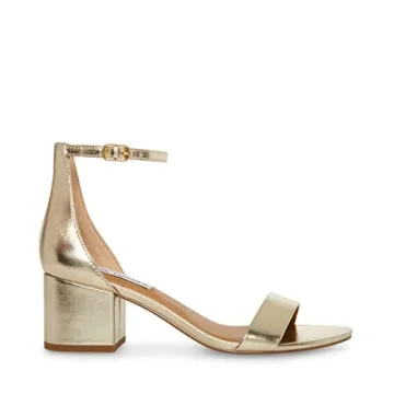 Steve Madden Irenee Heeled Sandal Women Gold Metallic 7