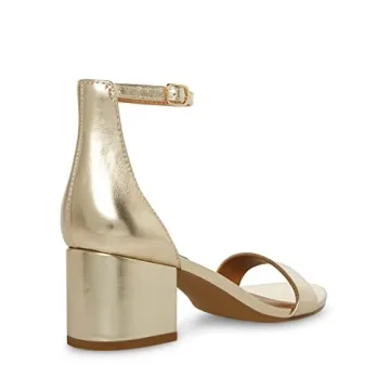 Steve Madden Irenee Heeled Sandal Women Gold Metallic 7