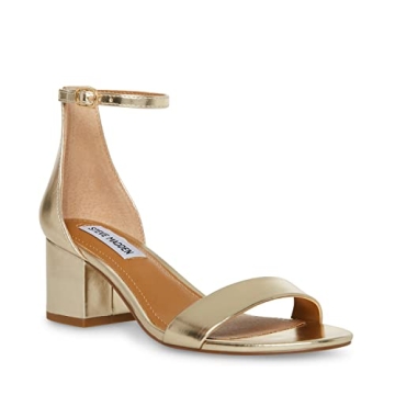 Steve Madden Irenee Heeled Sandal Women Gold Metallic 7
