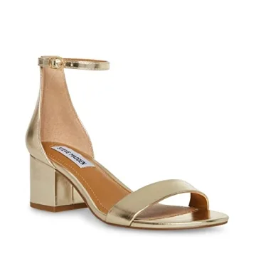 Steve Madden Irenee Heeled Sandal Women Gold Metallic 7
