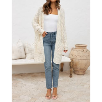 ZESICA Women's Chunky Knit Cardigan for Fall Style