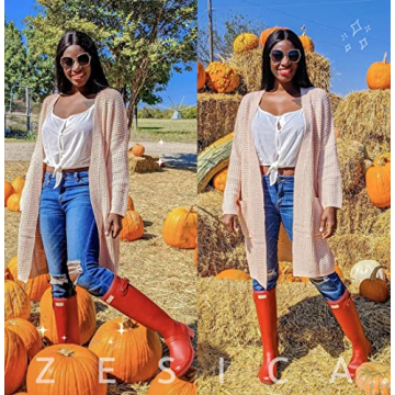 ZESICA Women's Chunky Knit Cardigan for Fall Style