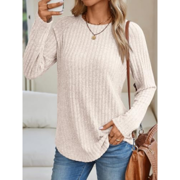 AUTOMET Womens Long Sleeve Shirts Fall Fashion Tops 2025 Crewneck Dressy Sweaters Tunic Winter Cloth...