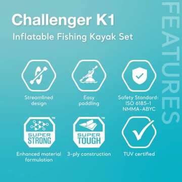 Intex K1 Inflatable Kayak with Oar, Pump & Carry Bag