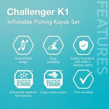 Intex K1 Inflatable Kayak with Oar, Pump & Carry Bag