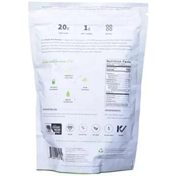 Sprout Living Organic Pea Protein Powder, 20 Grams of Plant Based Organic Protein Powder Without Artificial Sweeteners, Non Dairy, Non-GMO, Dairy Free, Vegan, Gluten Free, Keto Drink Mix (1 Pound)