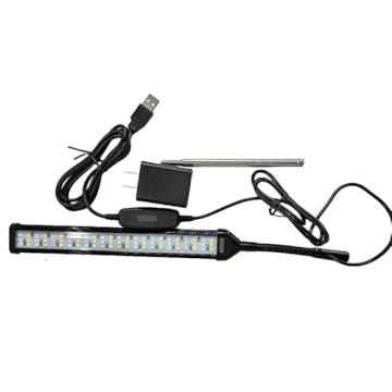 Juhefa LED Grow Light, 6000K Full Spectrum Gooseneck Plant Growing Lamp for Indoor Small Mini Plants, Auto On/Off Timer 4/8/12/18Hrs & 3 Colors Spectrum