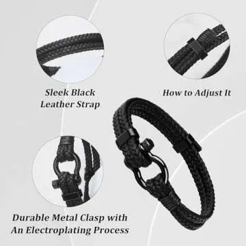 Sereney 13 Year Old Boy Adjustable Leather Bracelet