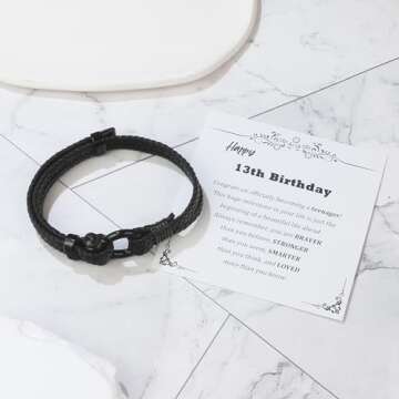 Sereney 13 Year Old Boy Adjustable Leather Bracelet
