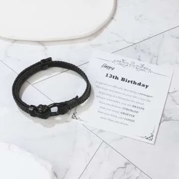 Sereney 13 Year Old Boy Adjustable Leather Bracelet