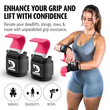 DMoose Weight Lifting Hooks for Ultimate Grip Support