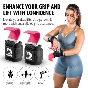 DMoose Weight Lifting Hooks for Ultimate Grip Support