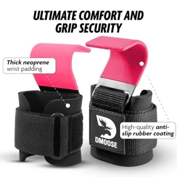 DMoose Weight Lifting Hooks for Ultimate Grip Support