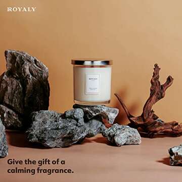 All-New Royaly Home Scented Candles | Luxury Scented Soy Wax Lavender Jar Candle | Birthday Gifts for Women | Slow Burning & Hand Poured Aromatherapy Candles for Home | 8 Oz