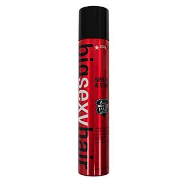 SexyHair Big Spray & Stay Intense Hold Hairspray, 9 Oz | Extreme Hold and Shine | Up to 72 Hour Humi...