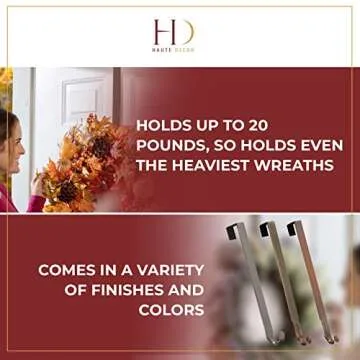 Haute Decor Adjustable Length Wreath Hanger, 20 lb