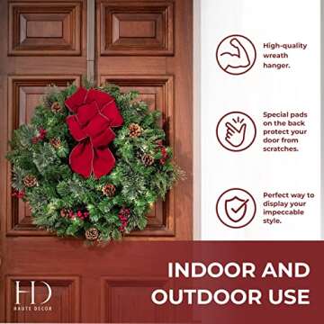 Haute Decor Adjustable Length Wreath Hanger, 20 lb