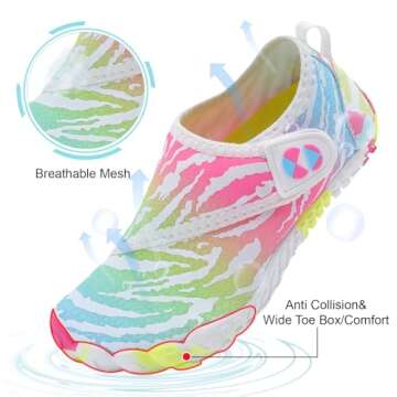 Centipede Demon Kids Water Shoes Girls Boys Quick Dry Barefoot Aqua Shoes Water Sneakers for Beach Swim Pool Boats Outdoor Water Sports Little/Big Kid 1 Big Kid