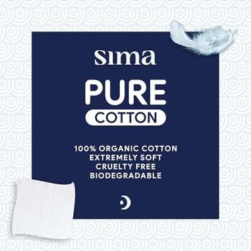 Sima Disposable Face Towels for Drying - 100% Cotton Face Wipes 50 Pack - Biodegradable Makeup remover for sensitive Skin, Gentle Clean facial cloth - Ultra-Soft & Lint-Free, Cruelty Free