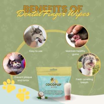 Natural Dog Dental Wipes for Healthy Teeth and Breath