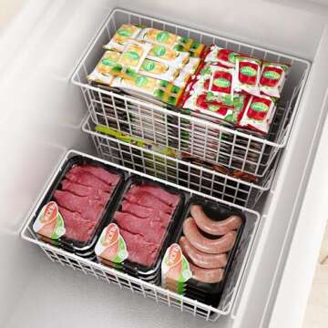 Freezer Organizer Bins for Efficient Food Storage