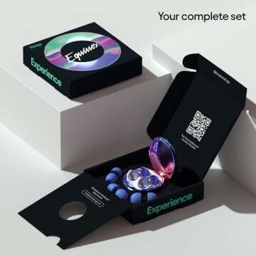 Loop Experience Equinox Earplugs – High-Fidelity Reusable Earplugs | Colourful Hearing Protection | for Music & Events, Focus & Noise Sensitivity | Customizable Fit | 18 dB (SNR) Noise Reduction