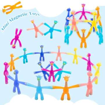 12 PCS Giraffe Magnetic Fidget Toys - Cute Sensory Fun for Kids!