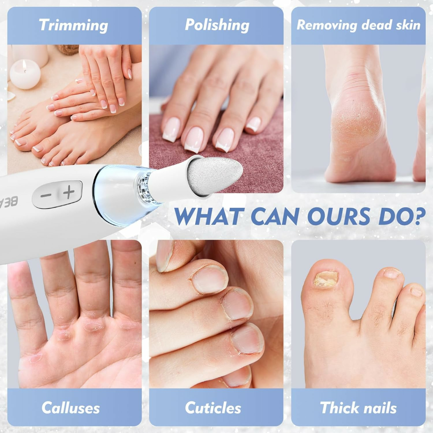 Beautural Electric Nail Drill Kit with 10 Attachments