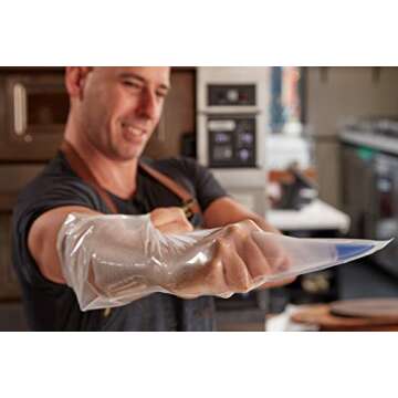 Matfer Bourgeat 165019 Standard Disposable Pastry Bags, 18", Clear