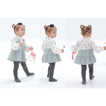 EPEIUS Baby Tights - Cozy Cable Knit Leggings for Girls