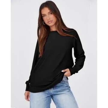 SimpleFun Casual Sweatshirts for Women Tunic Fall Pullover