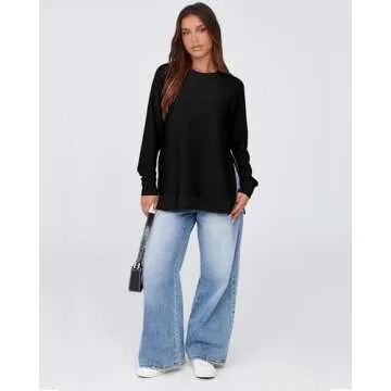 SimpleFun Casual Sweatshirts for Women Tunic Fall Pullover