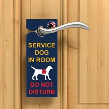"Service Dog in Room - Do Not Disturb" - Door-hanger Pack of 5