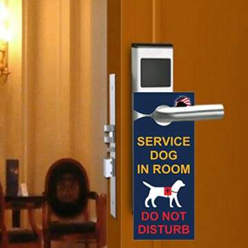 "Service Dog in Room - Do Not Disturb" - Door-hanger Pack of 5