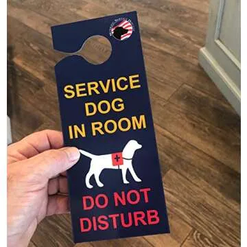 "Service Dog in Room - Do Not Disturb" - Door-hanger Pack of 5
