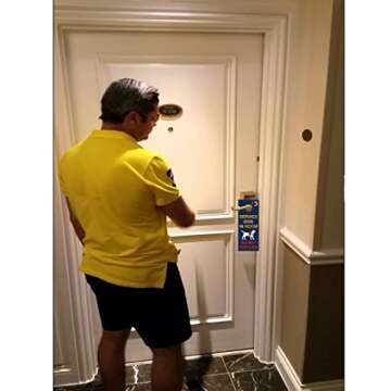 "Service Dog in Room - Do Not Disturb" - Door-hanger Pack of 5